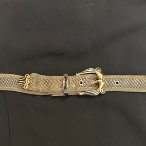 Vintage Donna Katz gold mesh belt L large